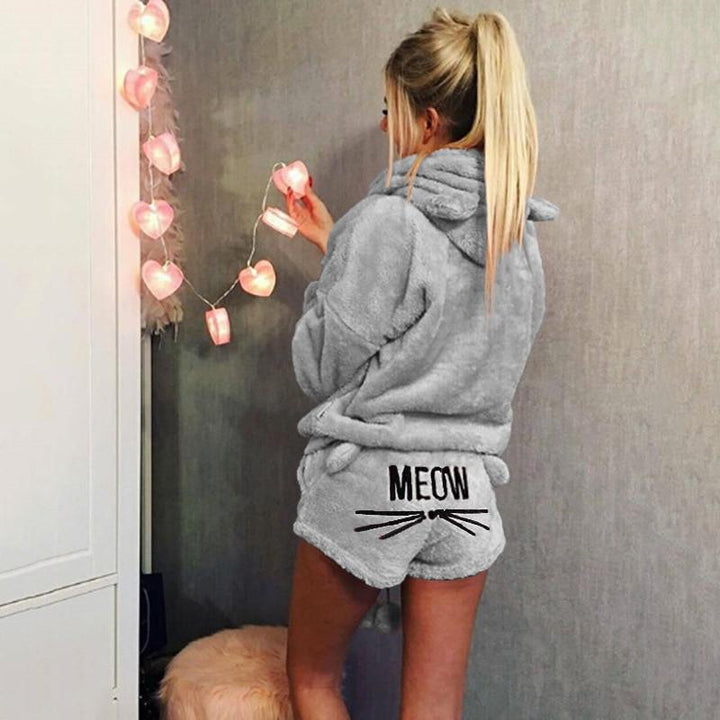 Mysig Katt Pyjamasett för Kvinnor