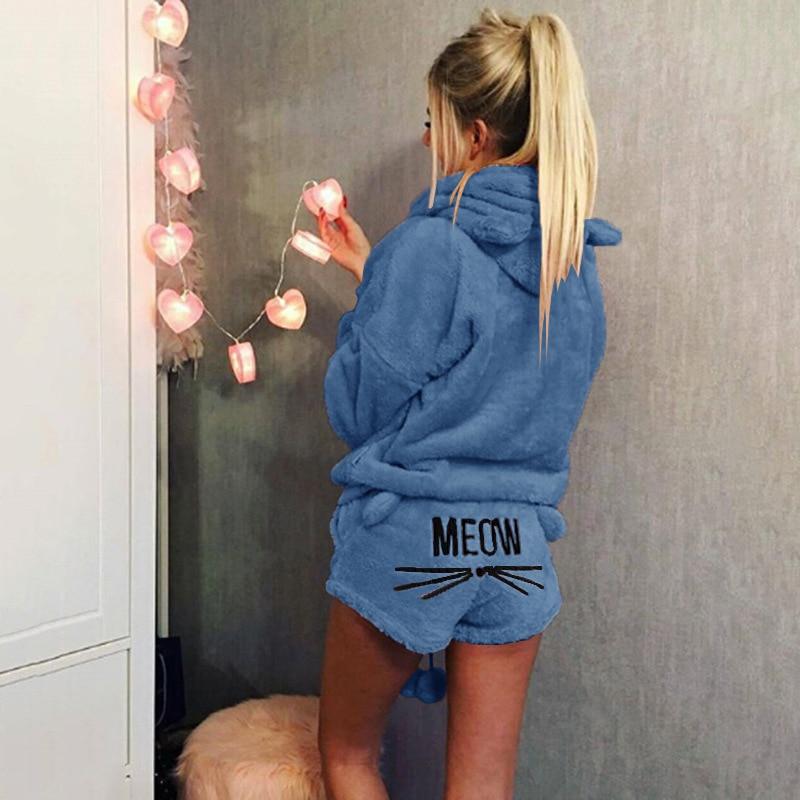 Mysig Katt Pyjamasett för Kvinnor