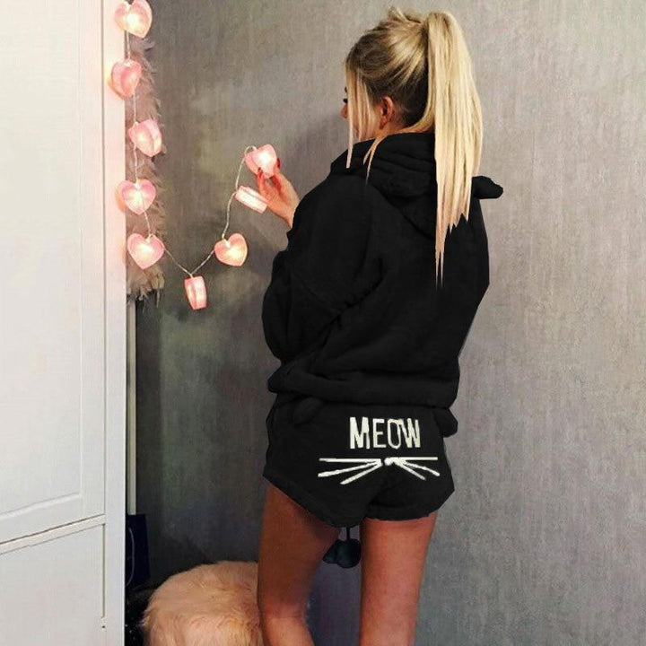 Mysig Katt Pyjamasett för Kvinnor