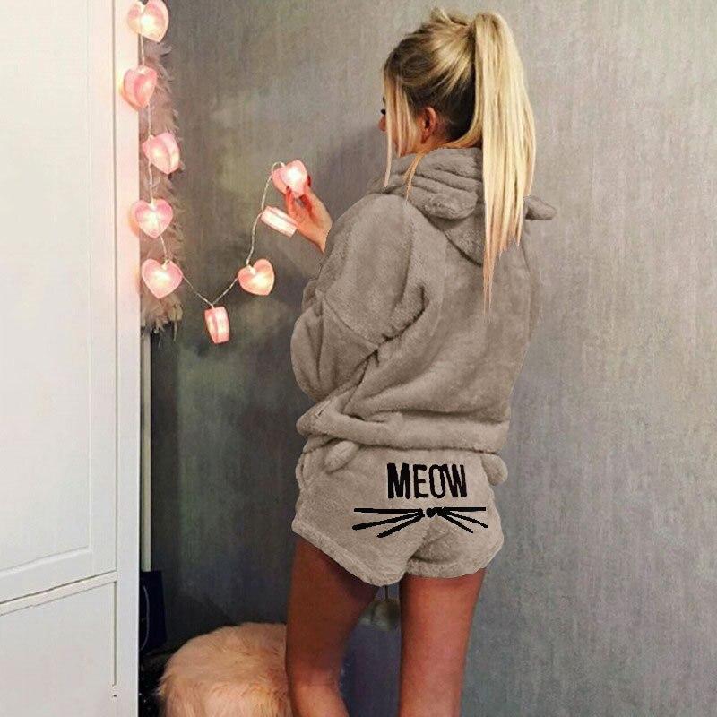 Mysig Katt Pyjamasett för Kvinnor
