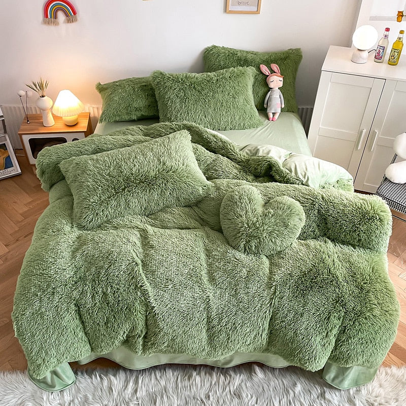 Mysig Shaggy Dynetrekk för Luksuriöst Sovrum