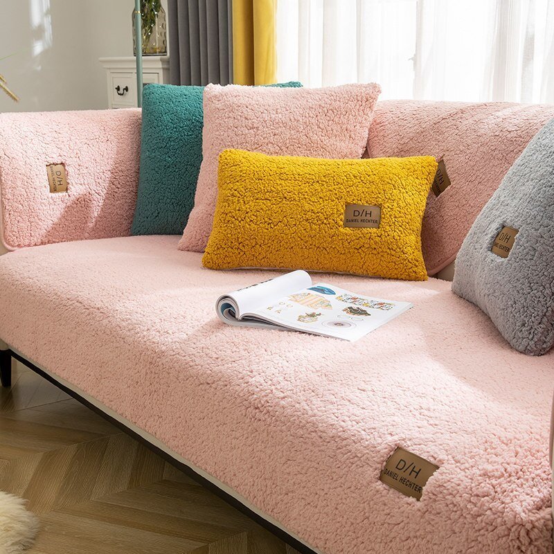 Mysig Sofa Trekk för Vinter med Anti-Skli Design