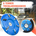 Effektiv 3/6 Tanns Trä Utskjäring Skive - Enkel Montering