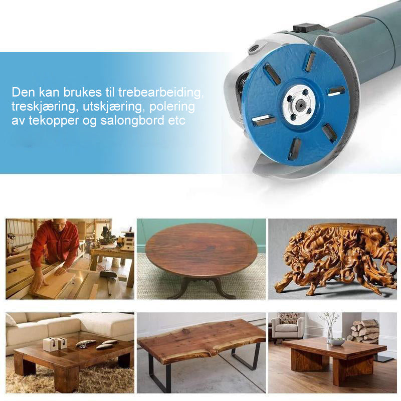 Effektiv 3/6 Tanns Trä Utskjäring Skive - Enkel Montering