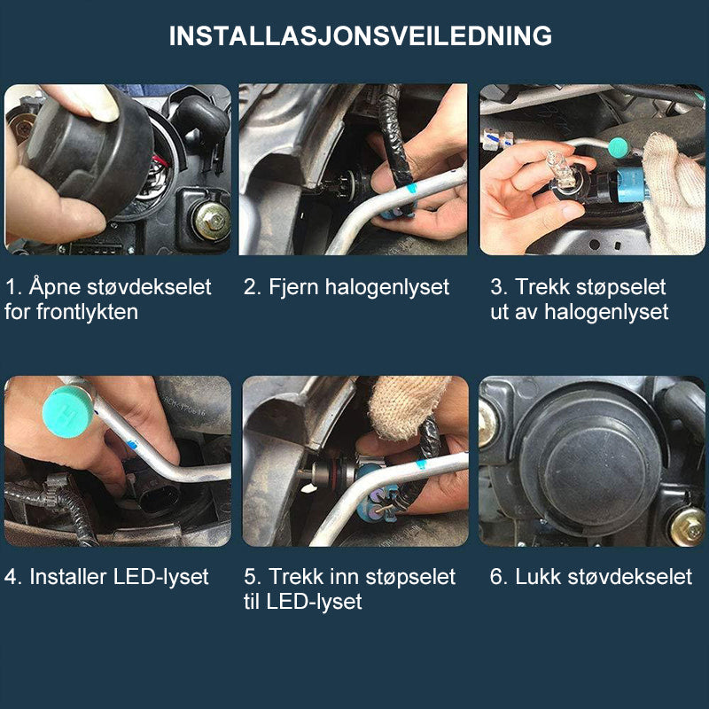Supersterke LED frontlykter - Långvarig | Vattentät