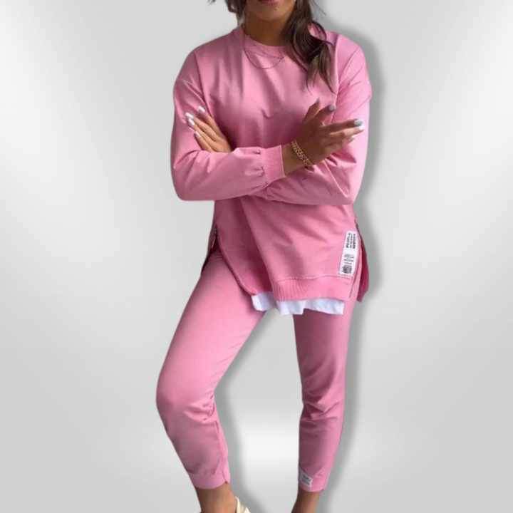 Kvinna Bekvämt Loungewear Set - Oversized Sweatshirt &amp; Joggers