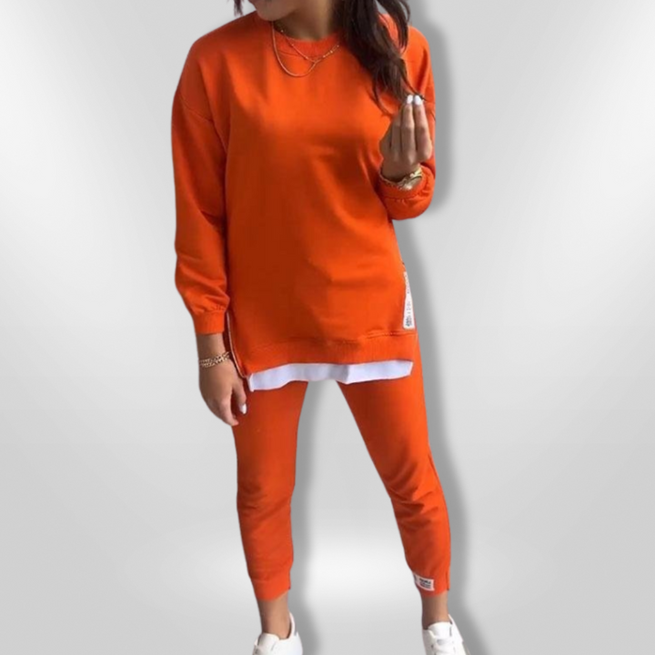 Kvinna Bekvämt Loungewear Set - Oversized Sweatshirt &amp; Joggers