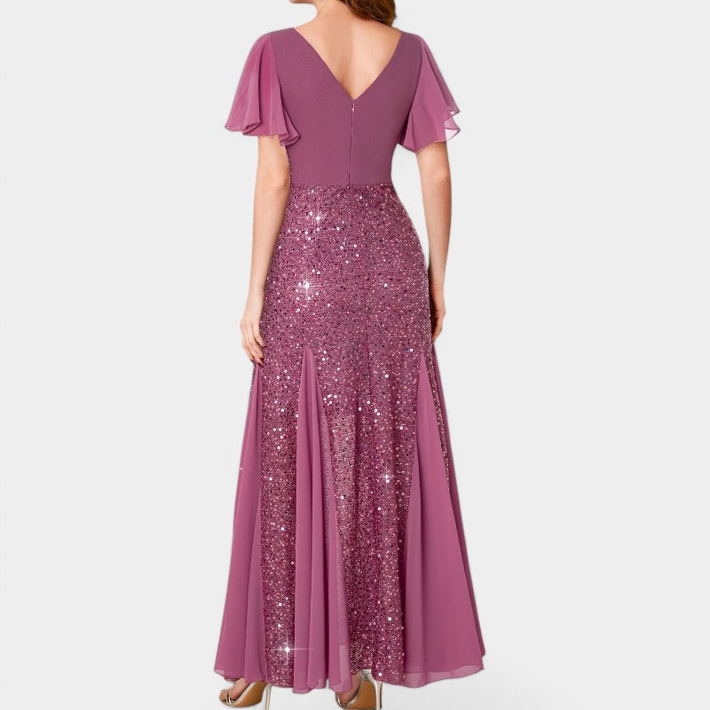 Kvinna Maxiklänning med Hjerteutskjäring i Polyester