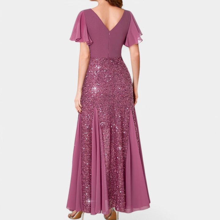 Kvinna Maxiklänning med Hjerteutskjäring i Polyester