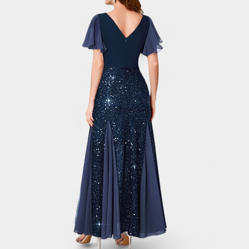 Kvinna Maxiklänning med Hjerteutskjäring i Polyester