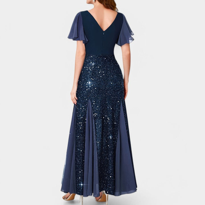 Kvinna Maxiklänning med Hjerteutskjäring i Polyester