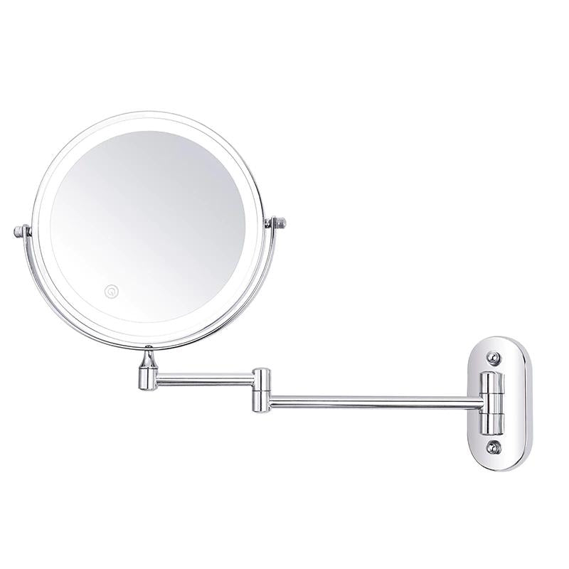 Kvinnor LED-Forstörrelsesspeil med Oppladbart Krom Design