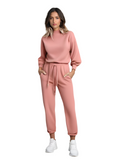 Kvinnornas Bekväma Loungewear Set med Ballongermer
