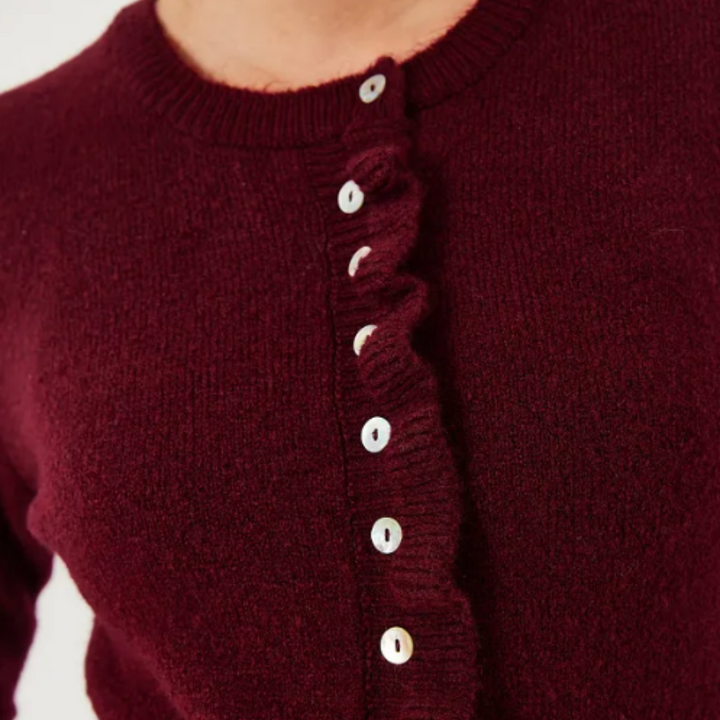 Kvinnor Teksturert Stickad Cardigan