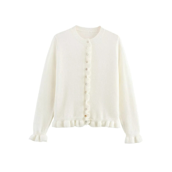 Kvinnor Teksturert Stickad Cardigan