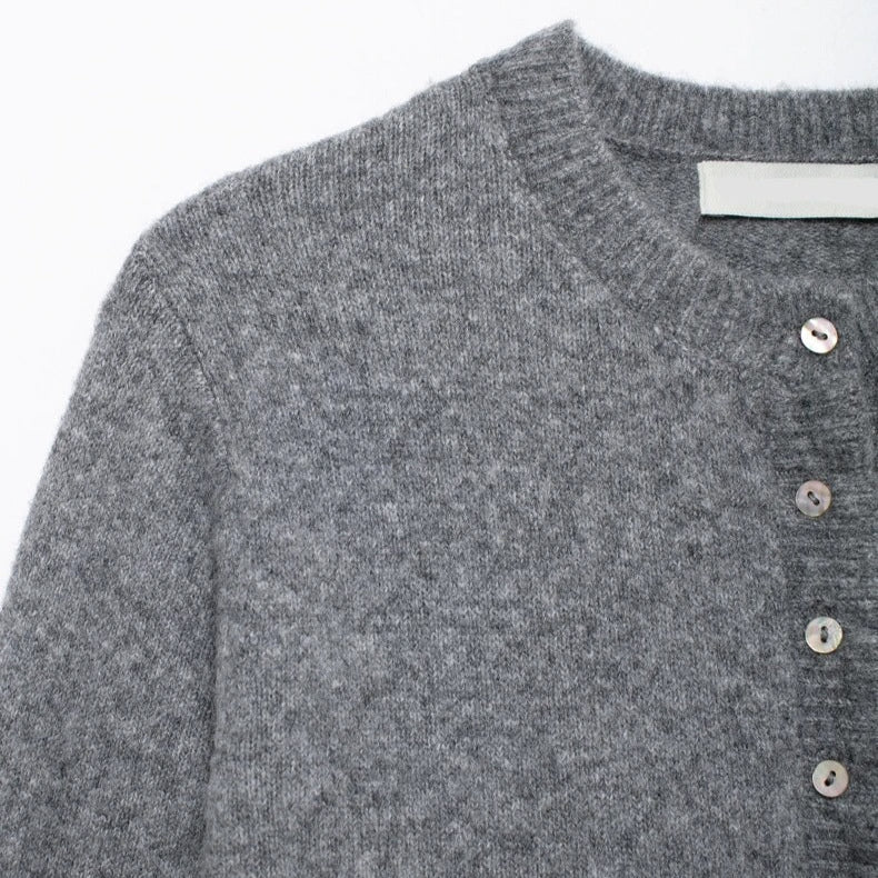 Kvinnor Teksturert Stickad Cardigan