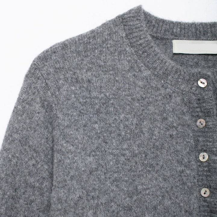 Kvinnor Teksturert Stickad Cardigan