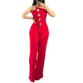 Dam Asymmetrisk Bandeau-Jumpsuit