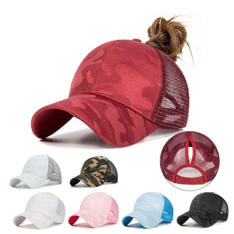 Dam Baseballcap med Kabelhull och Borrelås