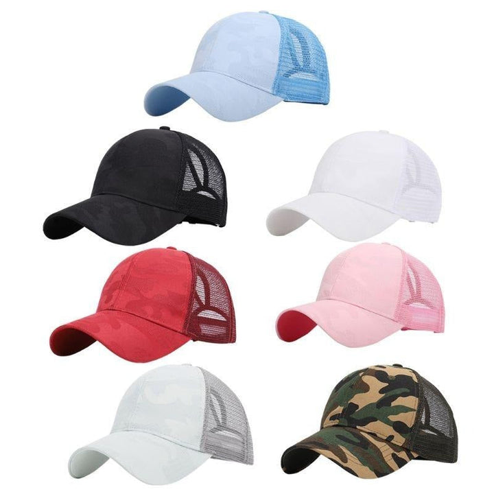 Dam Baseballcap med Kabelhull och Borrelås