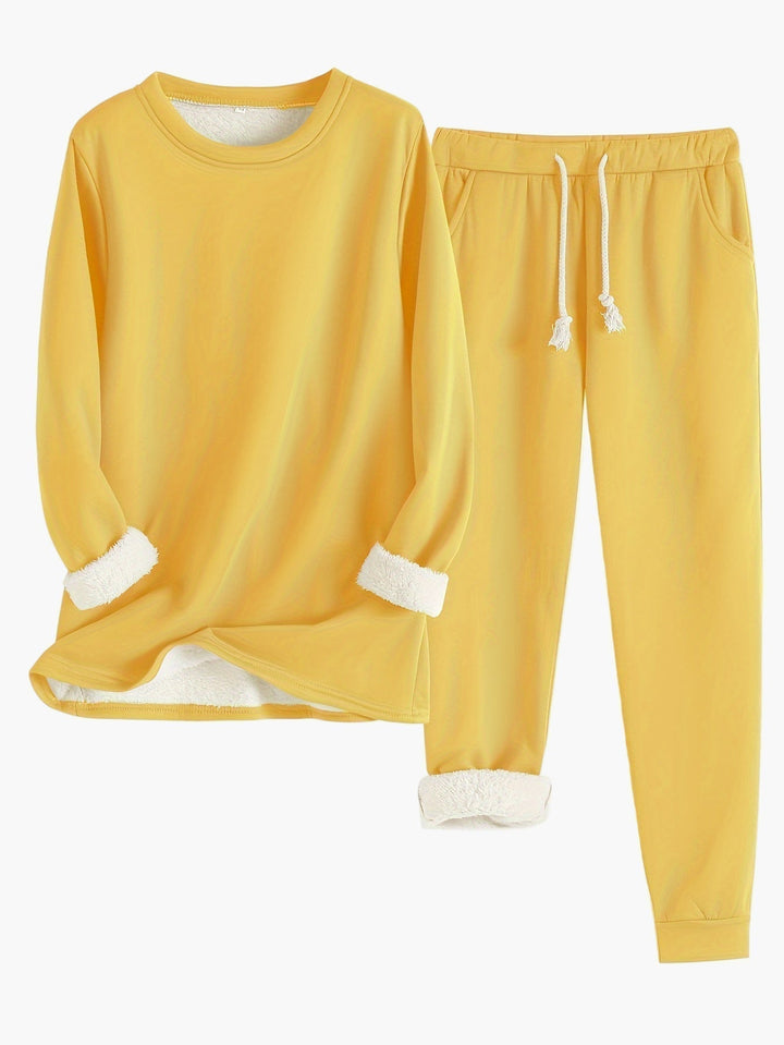 Dam Bekväma Tvådelad Loungewear Set – Komfort &amp; Stil Hemma