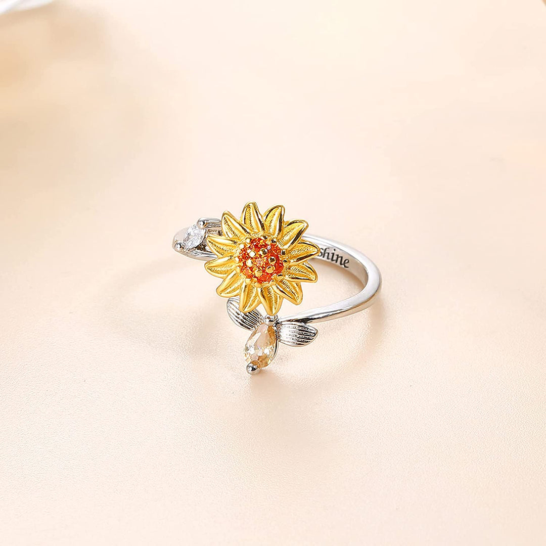 Dam Solros Fidget Ring för Angstlindring