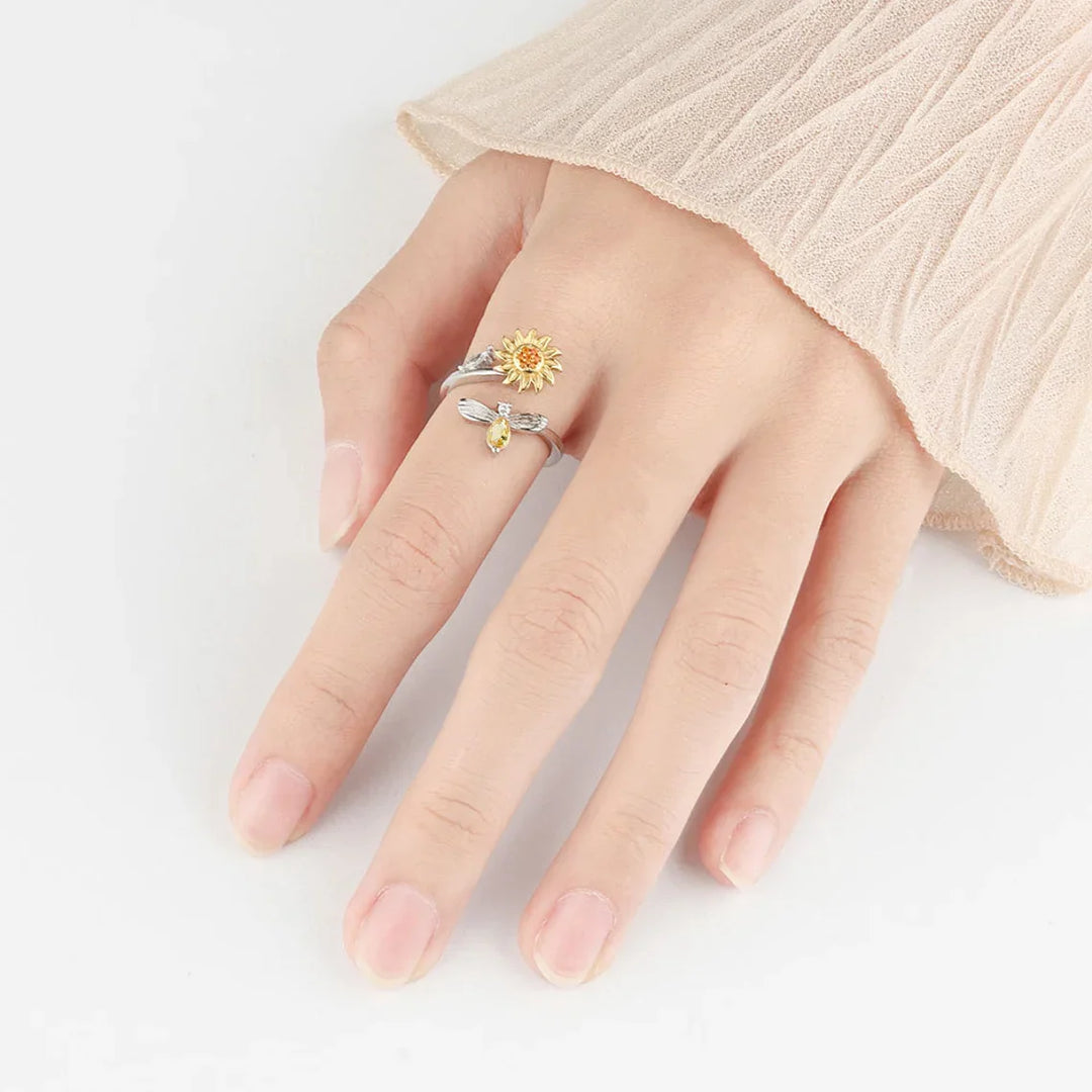Dam Solros Fidget Ring för Angstlindring