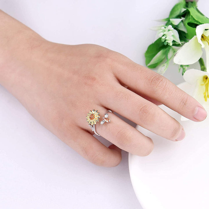 Dam Solros Fidget Ring för Angstlindring