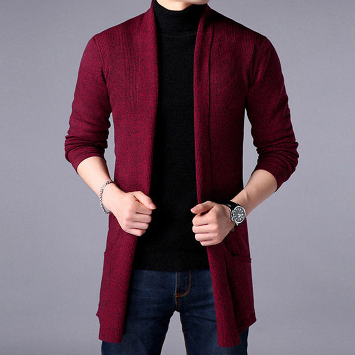 Herr Lång Cardigan – Perfekt för Lagdeling och Stil