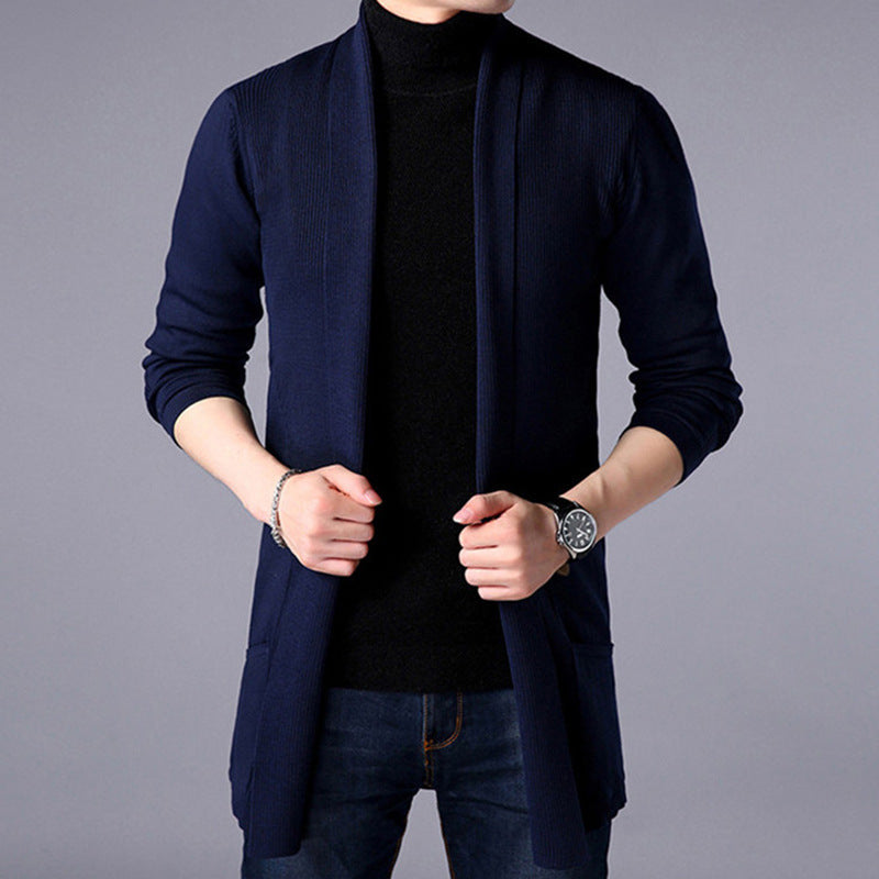 Herr Lång Cardigan – Perfekt för Lagdeling och Stil