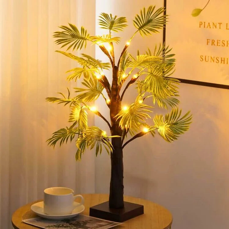 LED-julelys med palmeblad - Festliga och eleganta