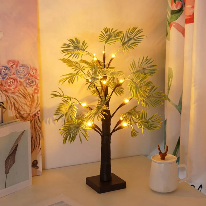 LED-julelys med palmeblad - Festliga och eleganta