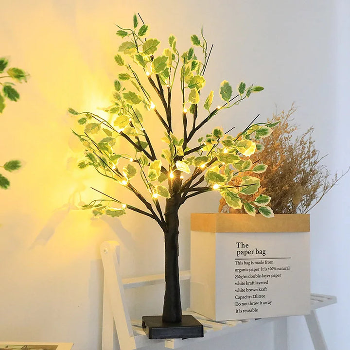 LED Juletrebelysning - Grönne Blader | Festlig Dekor