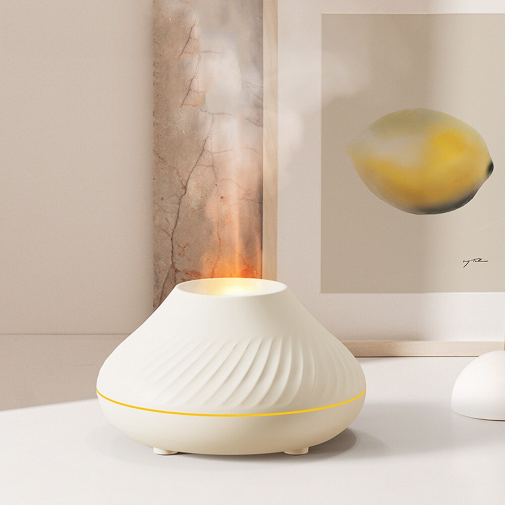 LED Luftfukter med Vulkanflamme för Atmosfär och Välbefinnande