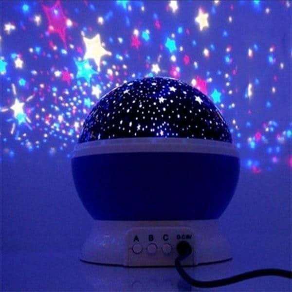 LED Nattlampe med Stjernehimmel - Rolig Atmosfär för Barn