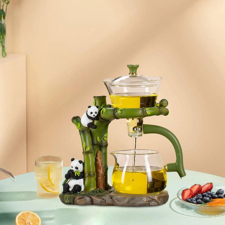 Lekfullt Panda Te-set i Borosilikatglass