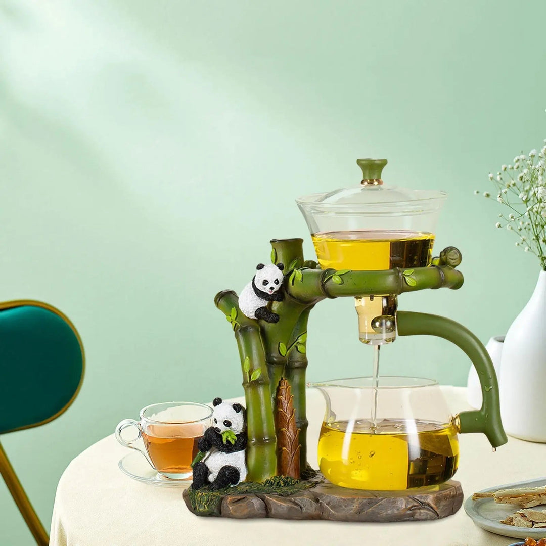 Lekfullt Panda Te-set i Borosilikatglass
