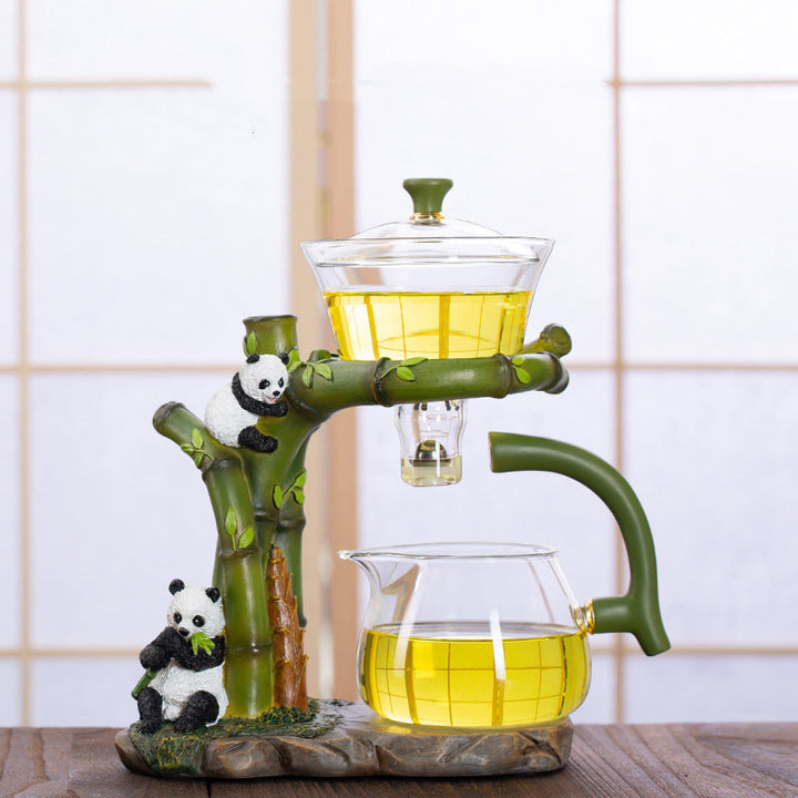 Lekfullt Panda Te-set i Borosilikatglass