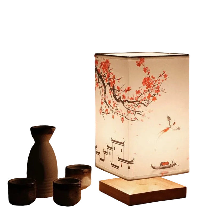 Liten Bordslampa Japansk Skandinavisk Design till Sovrummet