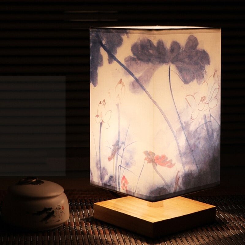 Liten Bordslampa Japansk Skandinavisk Design till Sovrummet