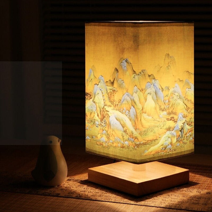 Liten Bordslampa Japansk Skandinavisk Design till Sovrummet