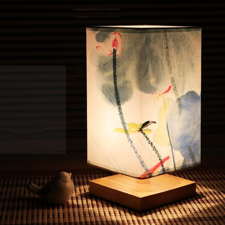 Liten Bordslampa Japansk Skandinavisk Design till Sovrummet