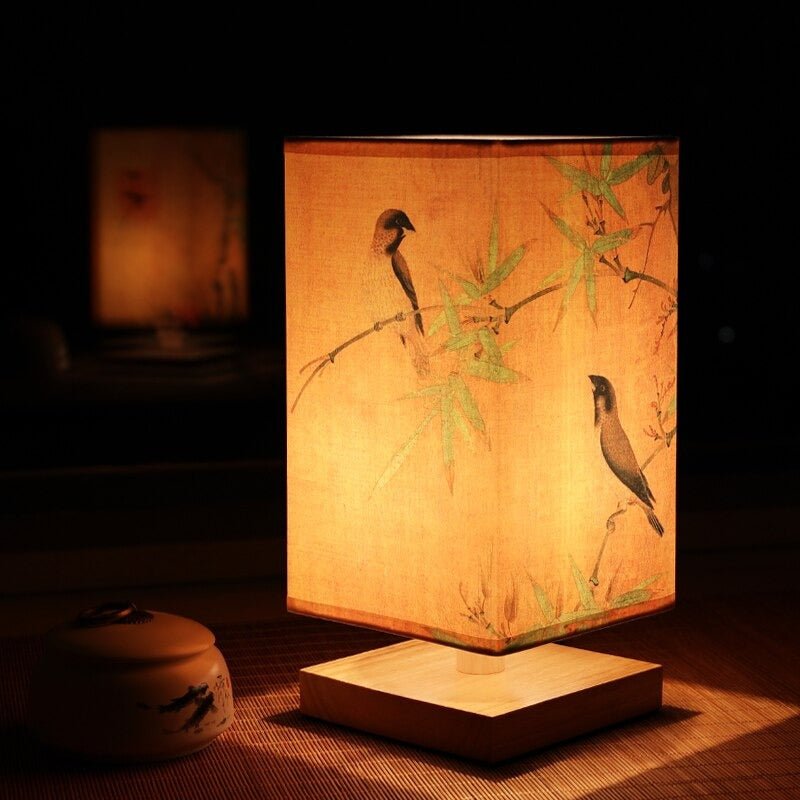 Liten Bordslampa Japansk Skandinavisk Design till Sovrummet