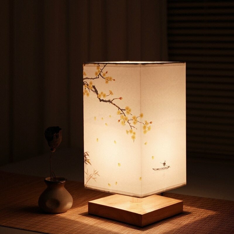Liten Bordslampa Japansk Skandinavisk Design till Sovrummet