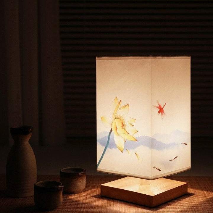 Liten Bordslampa Japansk Skandinavisk Design till Sovrummet