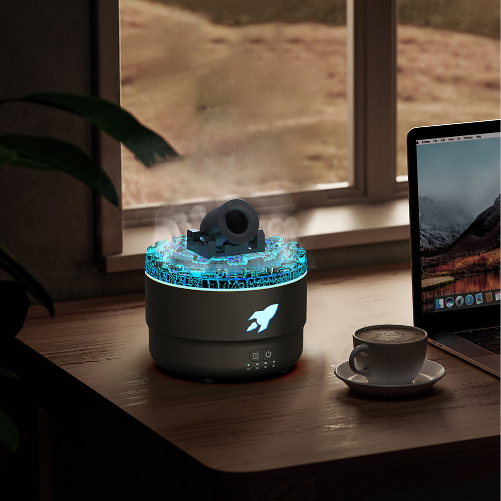 Luftfukter Aroma Diffuser med Nattlys och Lavaeffekt