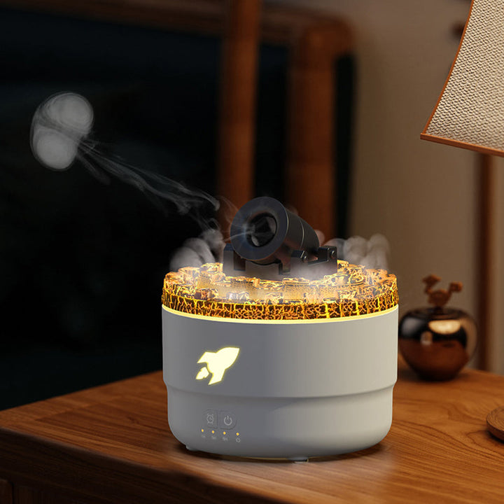 Luftfukter Aroma Diffuser med Nattlys och Lavaeffekt