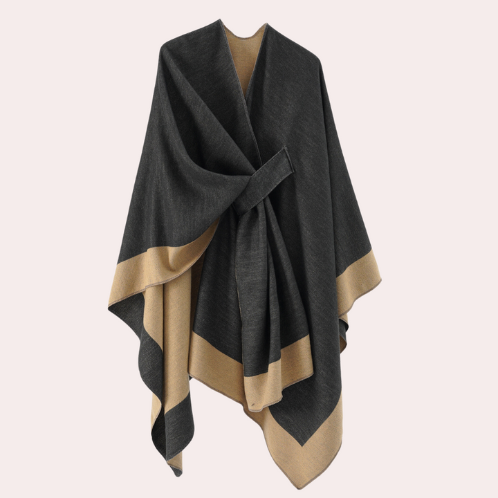 Kvinna Poncho i Luksuriöst Design