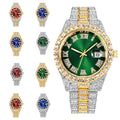 Iced Out Herreklokke med Romertall – Lyxig Glans