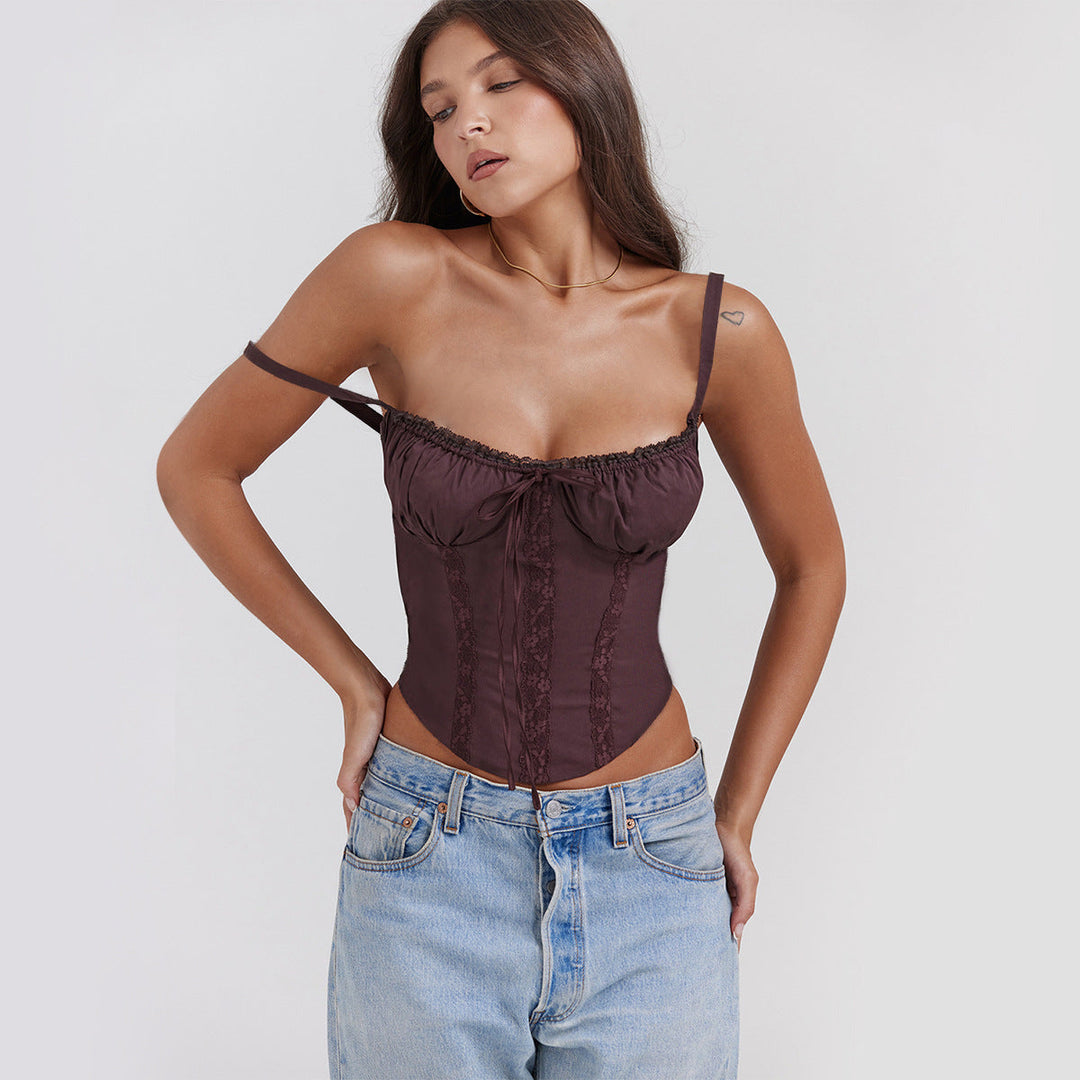 Elegant Dam Top - Sateng | Blonder | Spagettistropper